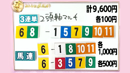 みんなのKEIBA みんなの夢馬券 細江純子 馬券画像