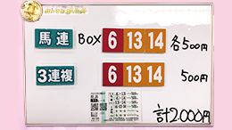 みんなのKEIBA みんなの夢馬券 井崎脩五郎 馬券画像