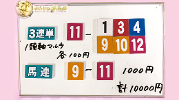 みんなのKEIBA みんなの夢馬券 細江純子 馬券画像