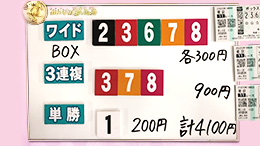 みんなのKEIBA みんなの夢馬券 遼河はるひ 馬券画像