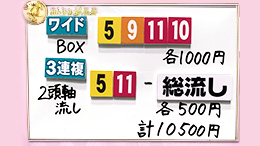 みんなのKEIBA みんなの夢馬券 細江純子 馬券画像