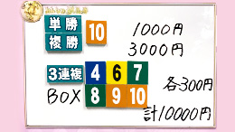 みんなのKEIBA みんなの夢馬券 細江純子 馬券画像