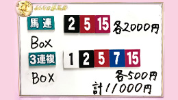 みんなのKEIBA みんなの夢馬券 細江純子 馬券画像