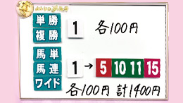 みんなのKEIBA みんなの夢馬券 井崎脩五郎 馬券画像