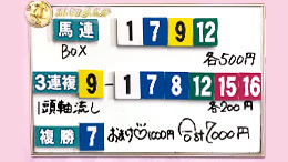 みんなのKEIBA みんなの夢馬券 細江純子 馬券画像