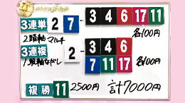 みんなのKEIBA みんなの夢馬券 細江純子 馬券画像