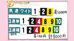 みんなのKEIBA みんなの夢馬券 細江純子 馬券画像