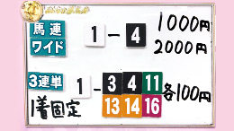 みんなのKEIBA みんなの夢馬券 細江純子 馬券画像