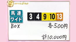 みんなのKEIBA みんなの夢馬券 細江純子 馬券画像