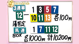 みんなのKEIBA みんなの夢馬券 細江純子 馬券画像