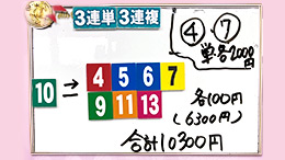 みんなのKEIBA みんなの夢馬券 細江純子 馬券画像