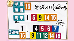 みんなのKEIBA みんなの夢馬券 細江純子 馬券画像