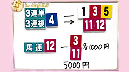 みんなのKEIBA みんなの夢馬券 細江純子 馬券画像