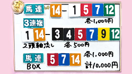 みんなのKEIBA みんなの夢馬券 細江純子 馬券画像