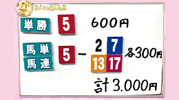 みんなのKEIBA みんなの夢馬券 井崎脩五郎 馬券画像