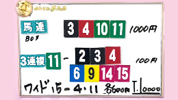 みんなのKEIBA みんなの夢馬券 細江純子 馬券画像