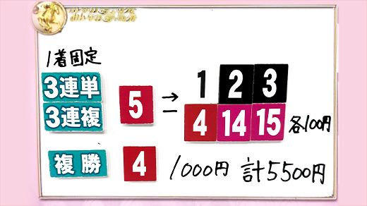 みんなのKEIBA みんなの夢馬券 細江純子 馬券画像