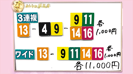 みんなのKEIBA みんなの夢馬券 鷲見玲奈 馬券画像