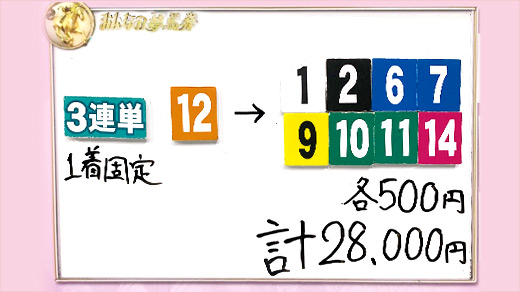 みんなのKEIBA みんなの夢馬券 田中道子 馬券画像