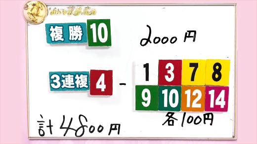 みんなのKEIBA みんなの夢馬券 細江純子 馬券画像