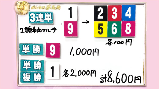 みんなのKEIBA みんなの夢馬券 横山ルリカ 馬券画像