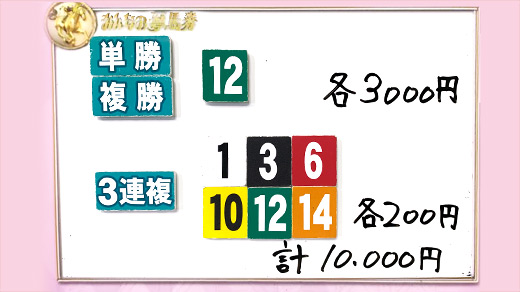 みんなのKEIBA みんなの夢馬券 細江純子 馬券画像