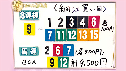 みんなのKEIBA みんなの夢馬券 細江純子 馬券画像