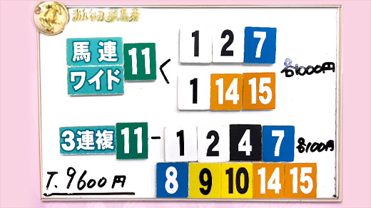 みんなのKEIBA みんなの夢馬券 細江純子 馬券画像