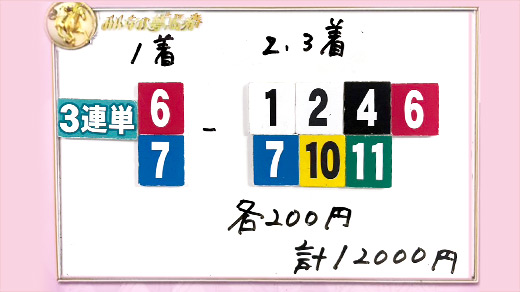 みんなのKEIBA みんなの夢馬券 田中道子 馬券画像