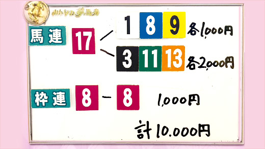 みんなのKEIBA みんなの夢馬券 井森美幸 馬券画像
