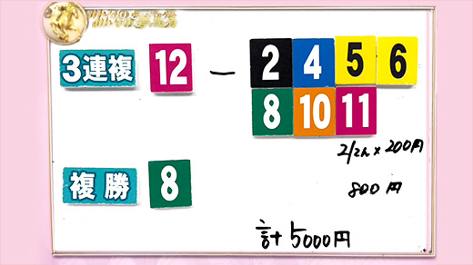 みんなのKEIBA みんなの夢馬券 細江純子 馬券画像