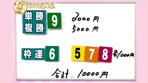 みんなのKEIBA みんなの夢馬券 細江純子 馬券画像