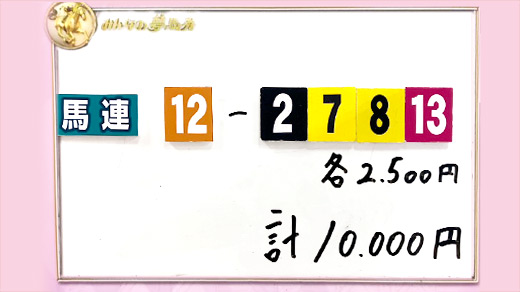 みんなのKEIBA みんなの夢馬券 中山優馬 馬券画像