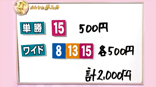 みんなのKEIBA みんなの夢馬券 萩野公介 馬券画像