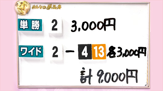みんなのKEIBA みんなの夢馬券 ゆうちゃみ 馬券画像