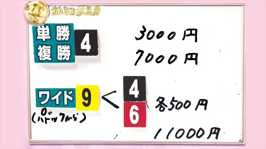 みんなのKEIBA みんなの夢馬券 細江純子 馬券画像