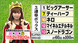うまズキッ! こじはるの3連単5頭BOX予想 セントウルS