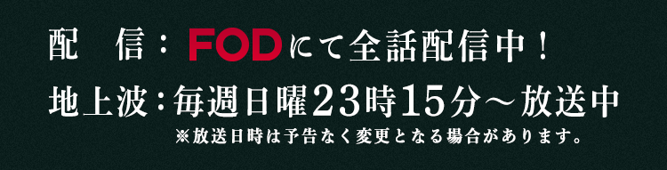 毎週日曜23時15分～放送中