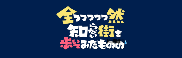 全っっっっっ然知らない街を歩いてみたものの